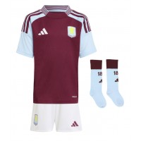 Aston Villa Emiliano Buendia #10 Koti Peliasu Lasten 2024-25 Lyhythihainen (+ Lyhyet housut)